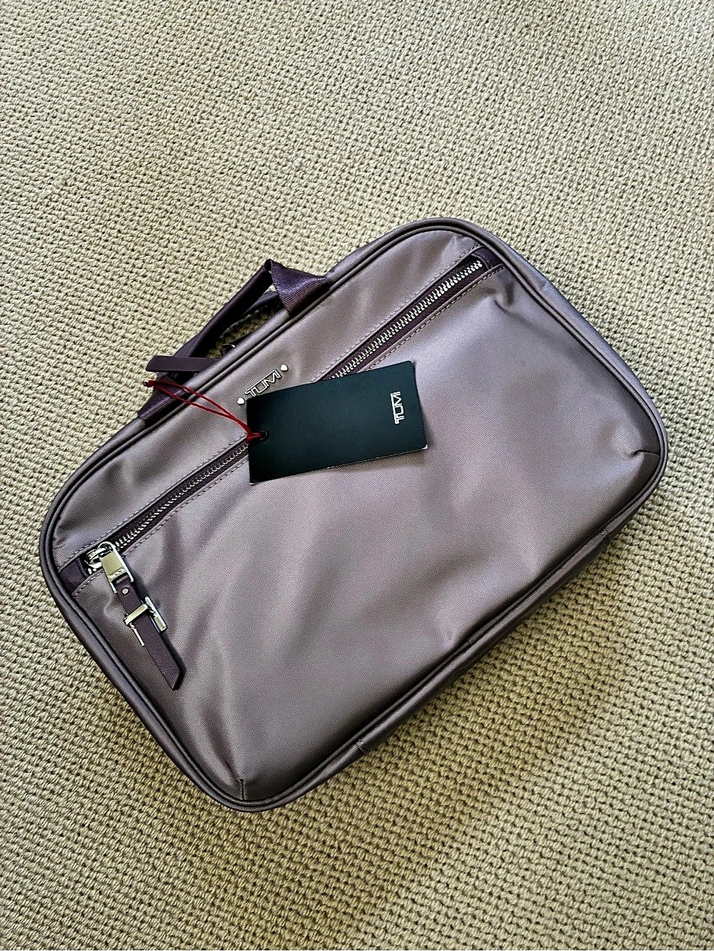 TUMI Melissa Cosmetic Case Cosmetic Case in Stone Lavendar NWT